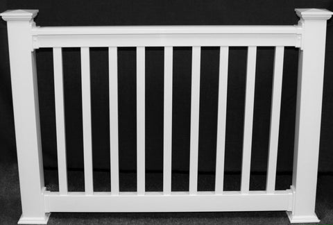 Vinyl Railing Kit with Square Balusters