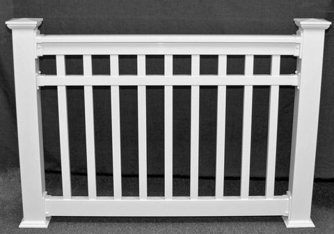 Vinyl Railing Mid-Rail Kit with Square Balusters