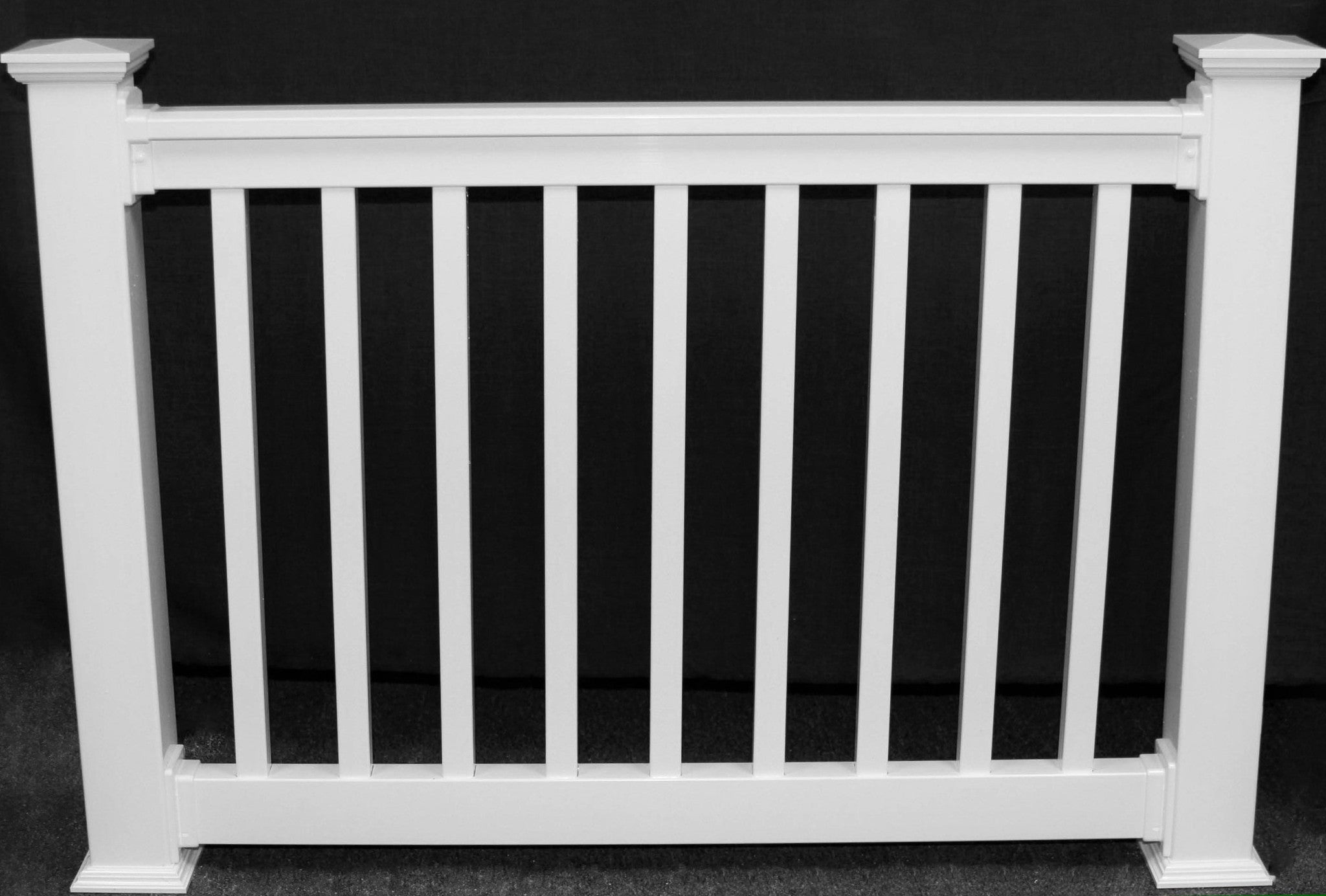 Vinyl Railing Kit with Square Balusters